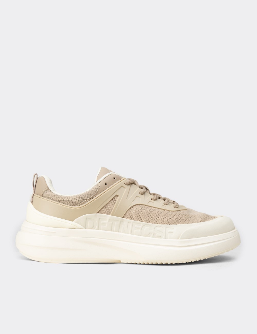 Men's Beige Sneakers - 26538MBEJE01