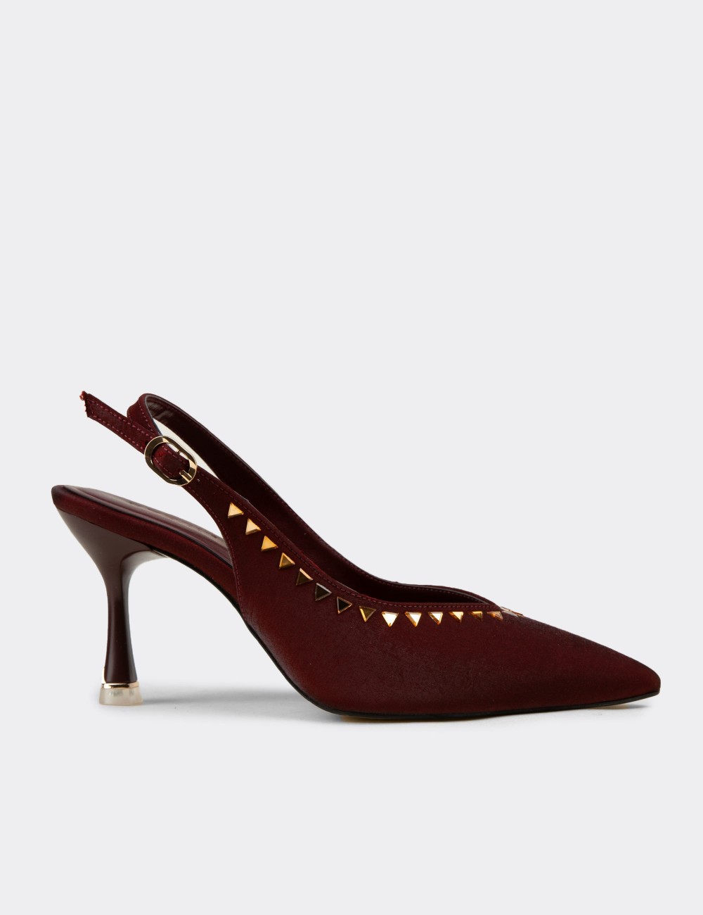 Women's Burgundy Slingback Heels - K3117ZBRDC01