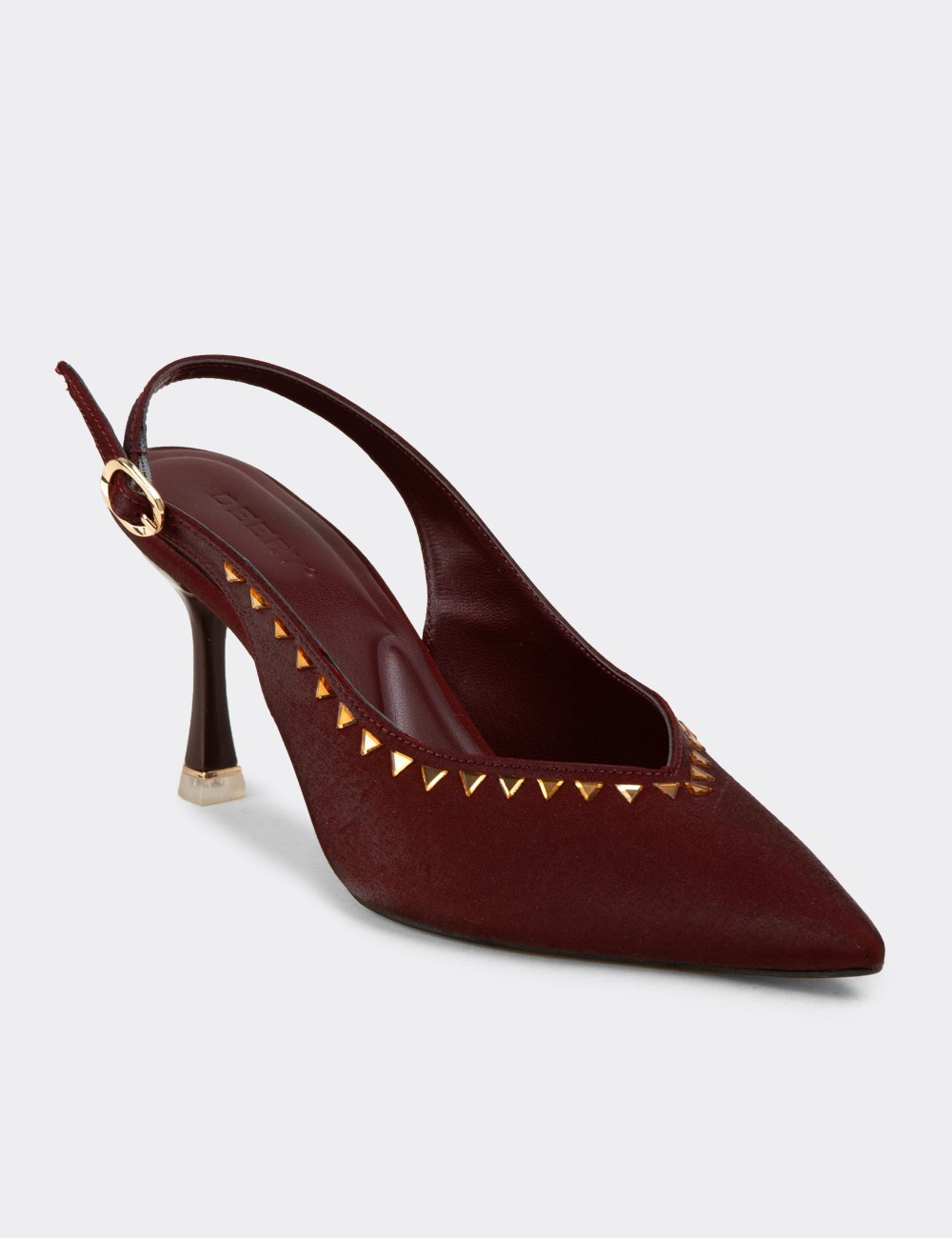 Women's Burgundy Slingback Heels - K3117ZBRDC01