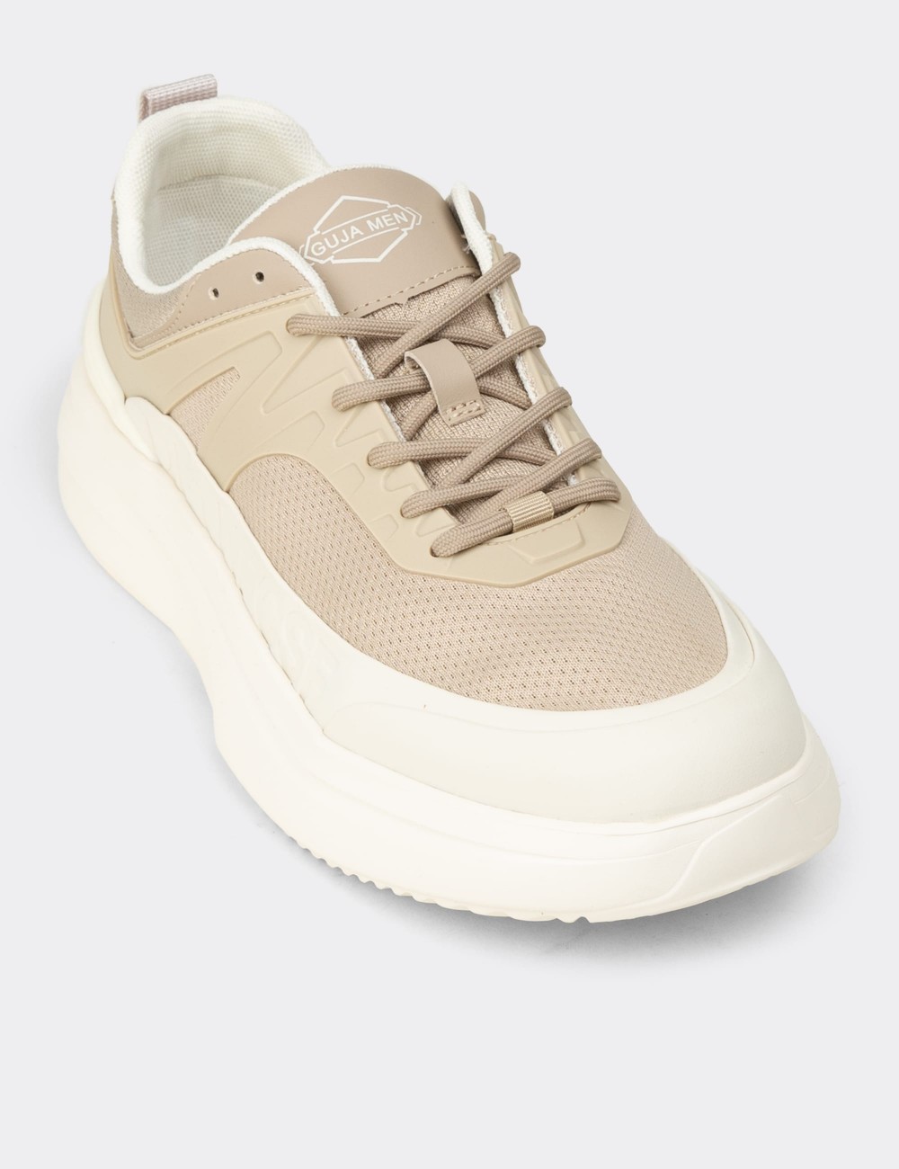 Men's Beige Sneakers - 26538MBEJE01