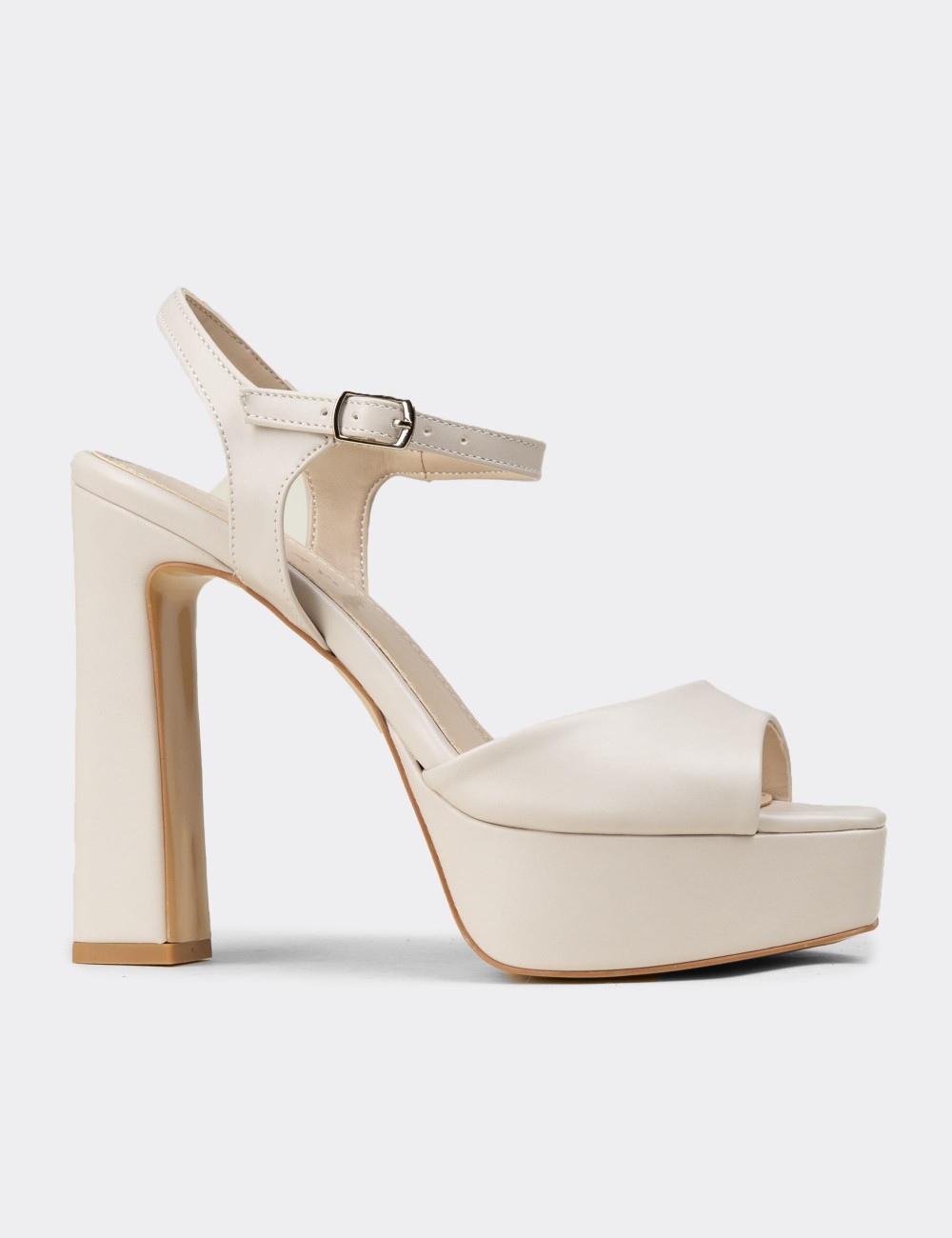 Women's Beige Evening Heels - SM203ZBEJM02