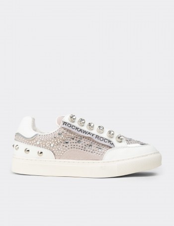 Women's White Leather Sneakers