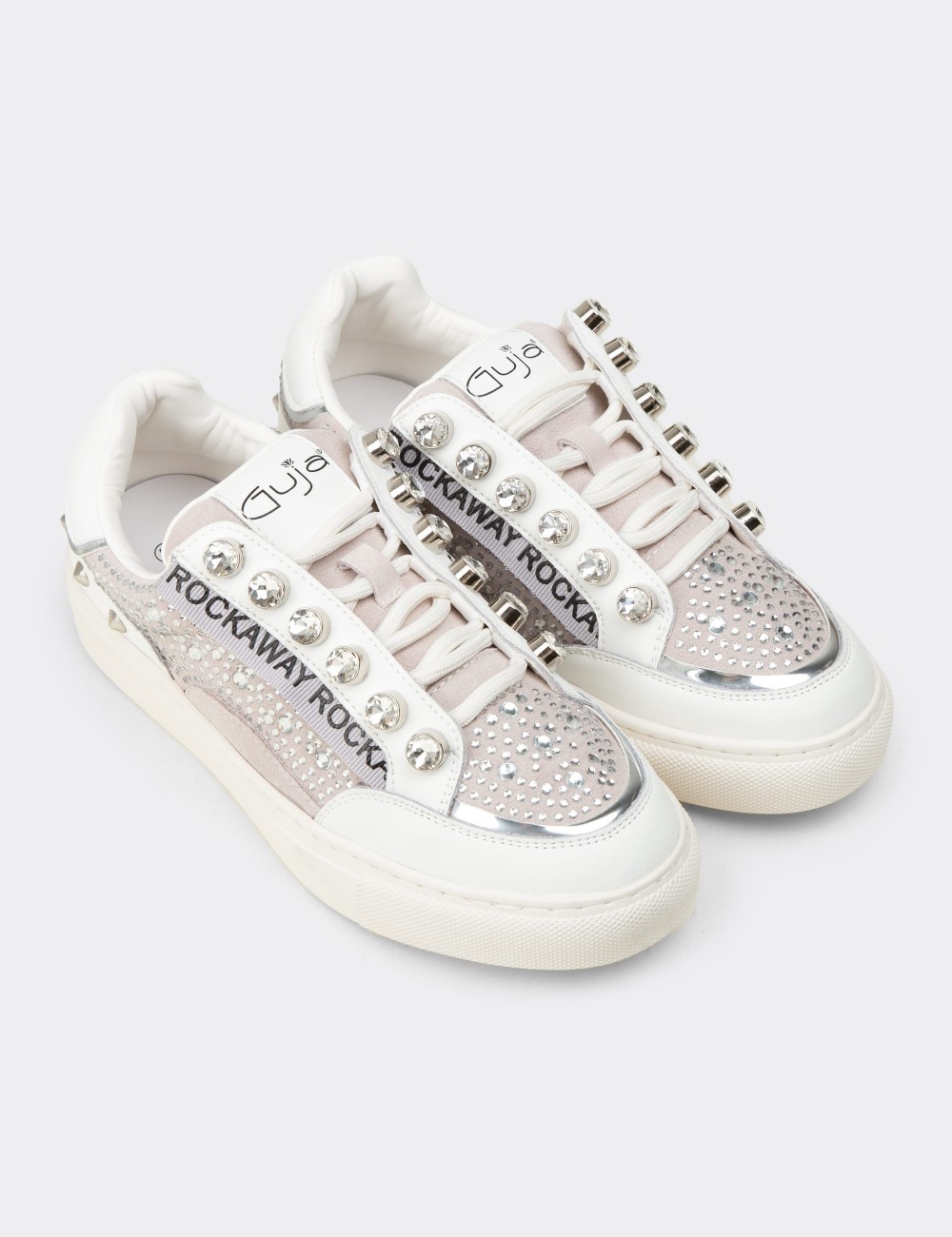 Women's White Leather Sneakers - 26273ZBYZC01