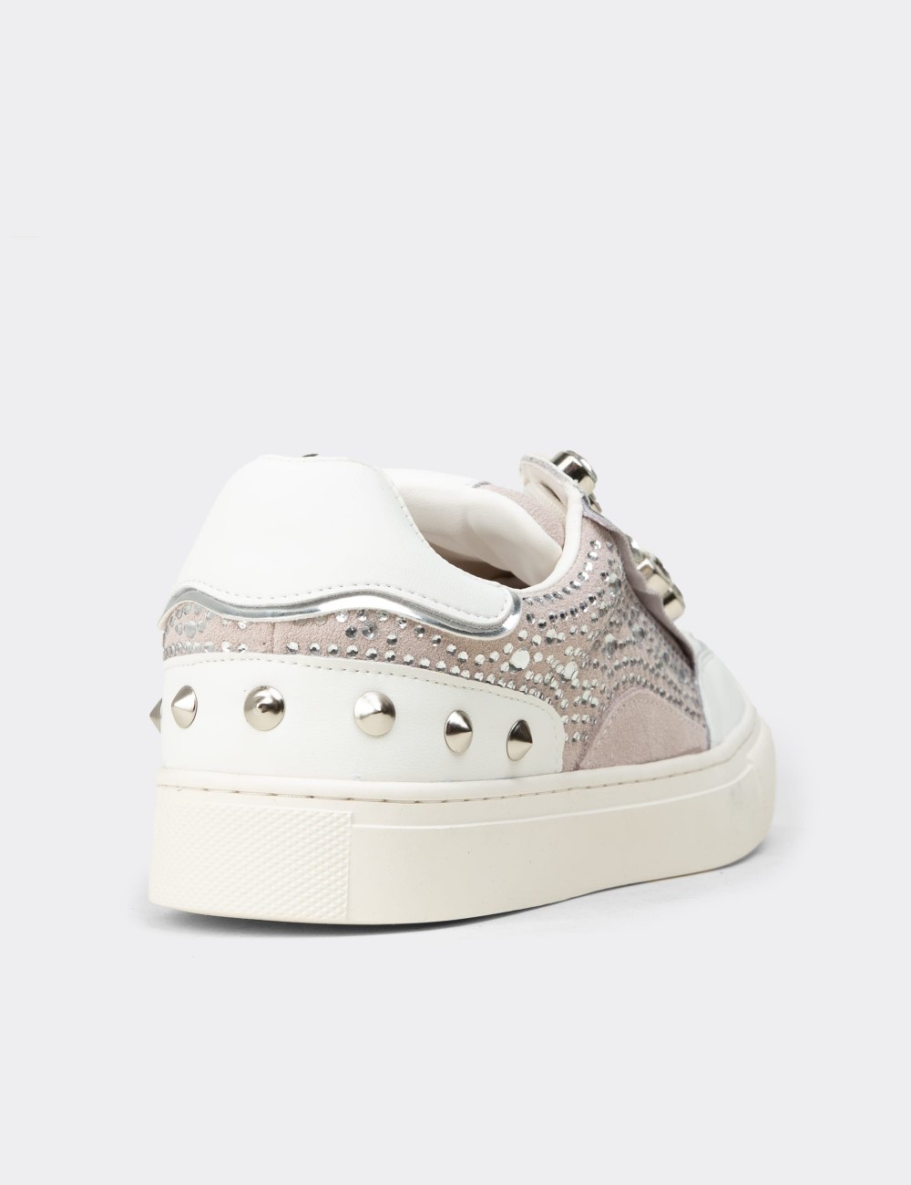Women's White Leather Sneakers - 26273ZBYZC01