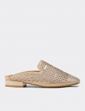Women's Beige Mule