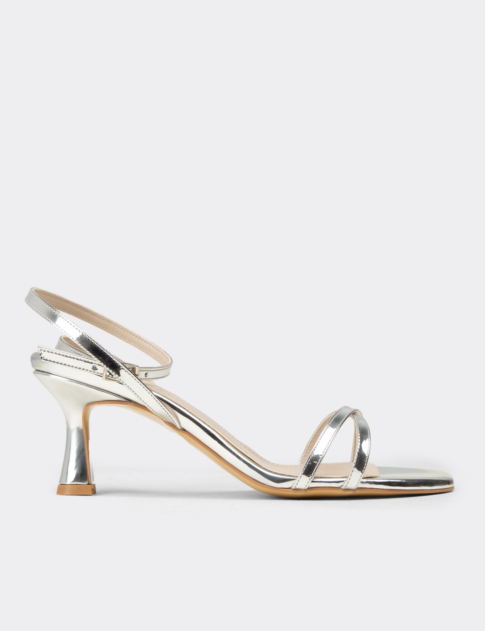 Women's Silver Evening Heels - SM220ZGMSM01