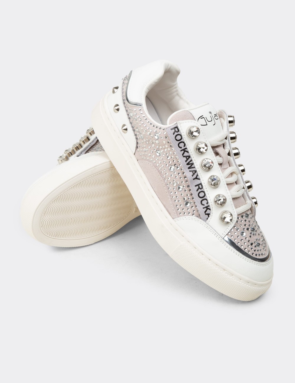 Women's White Leather Sneakers - 26273ZBYZC01