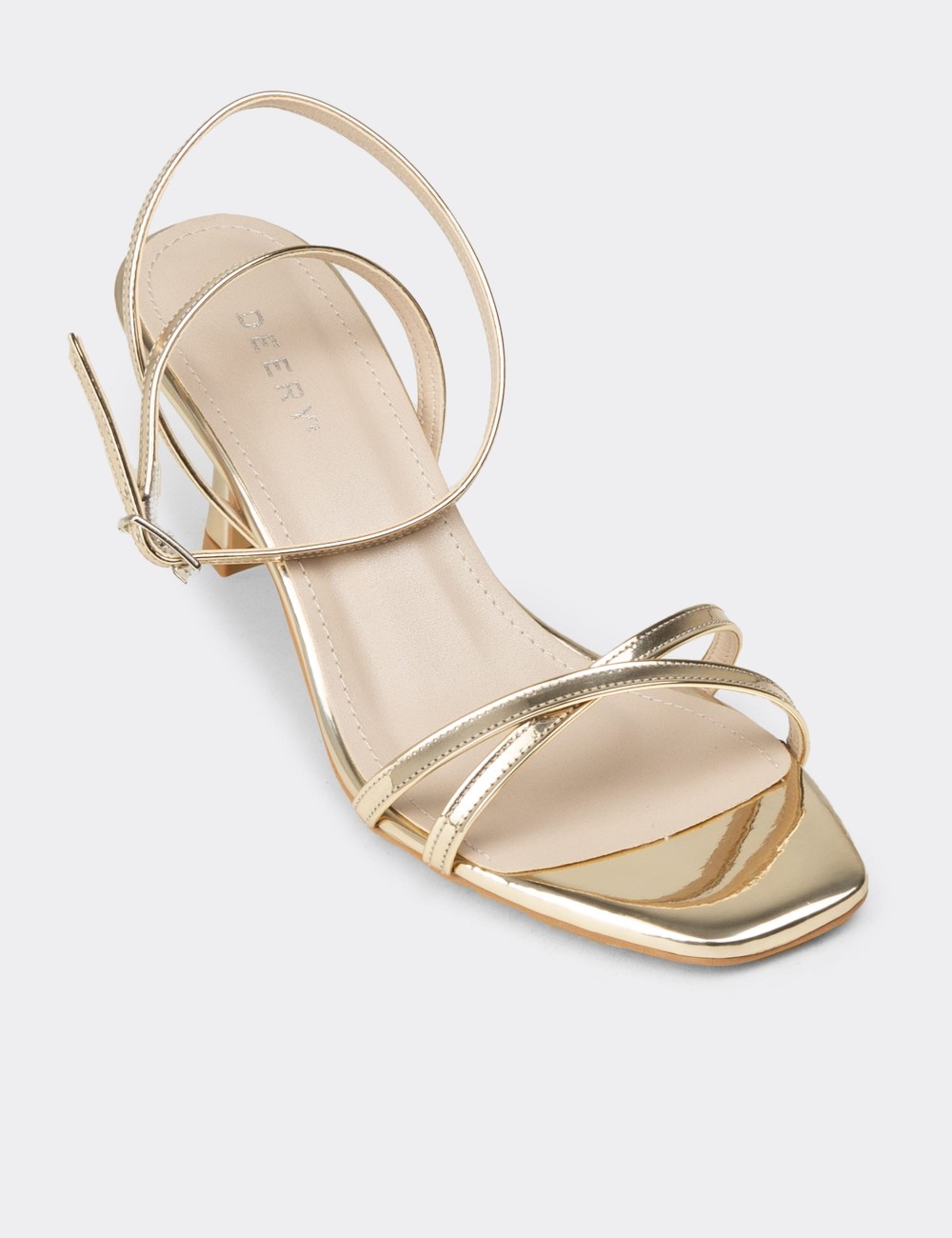 Women's Gold Evening Heels - SM220ZALTM01