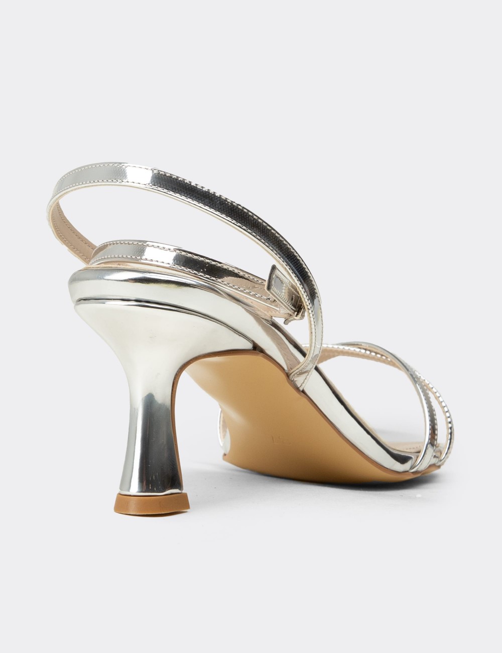 Women's Silver Evening Heels - SM220ZGMSM01