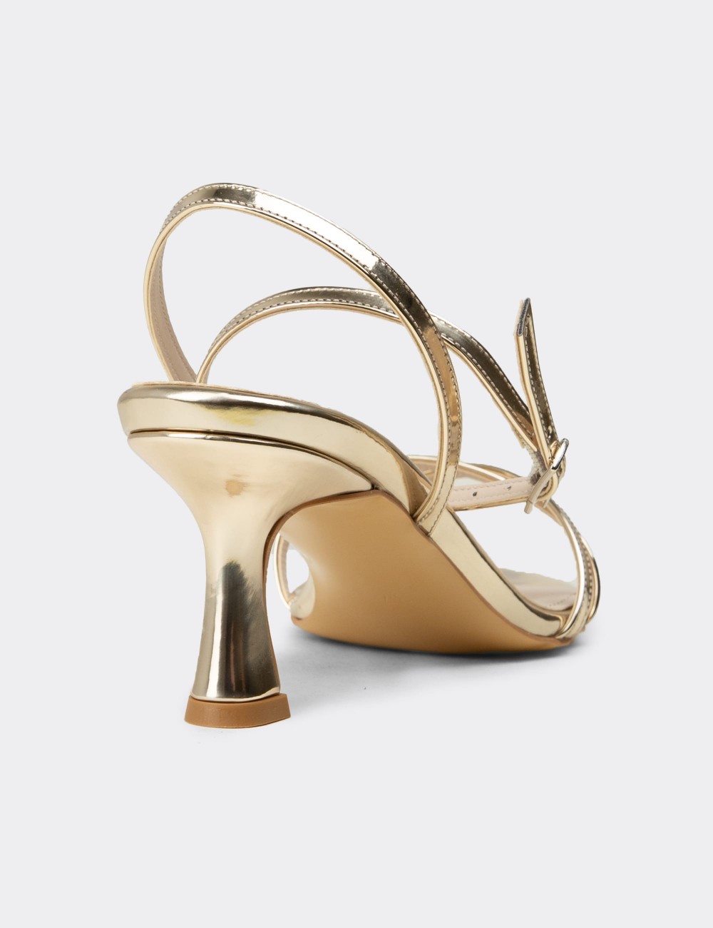 Women's Gold Evening Heels - SM220ZALTM01