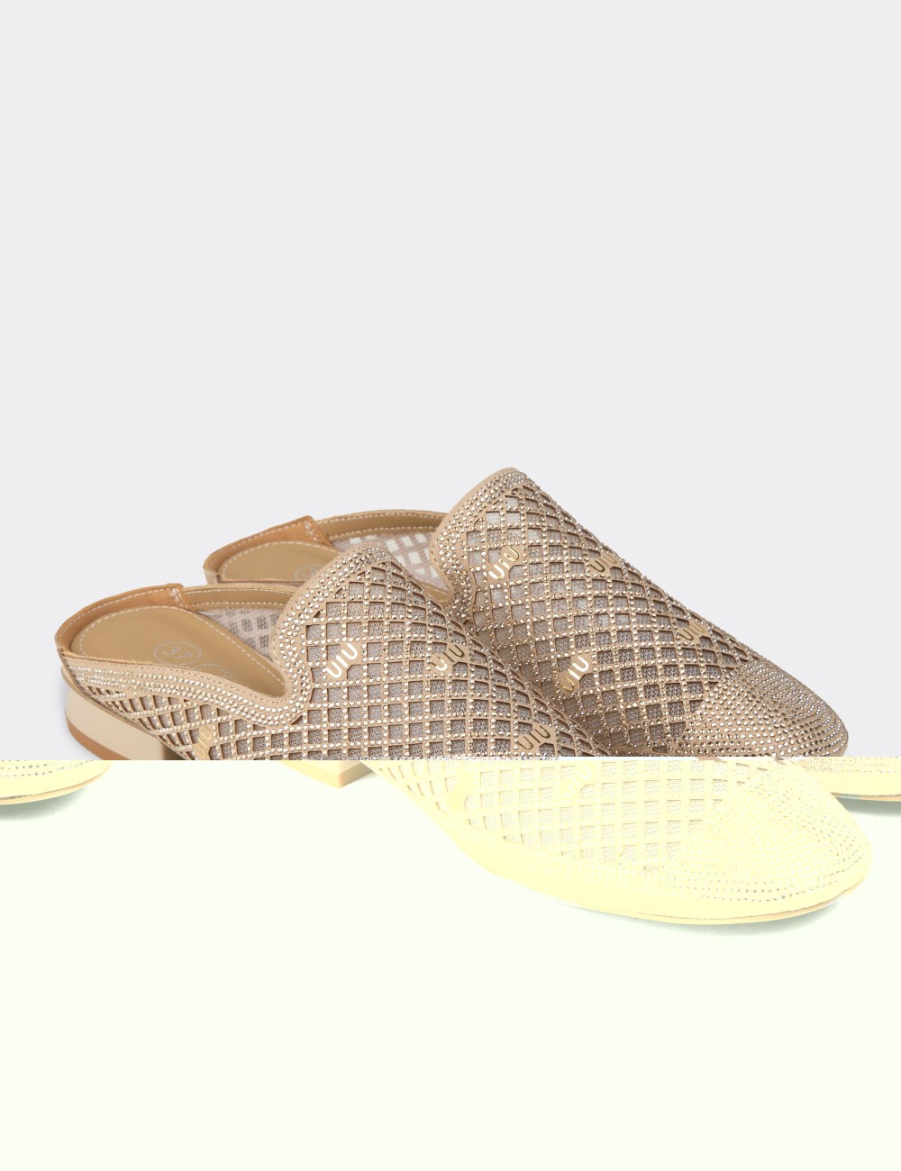 Women's Beige Mule - 26467ZBEJC01