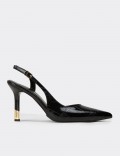 Women's Black Slingback Stiletto Heel