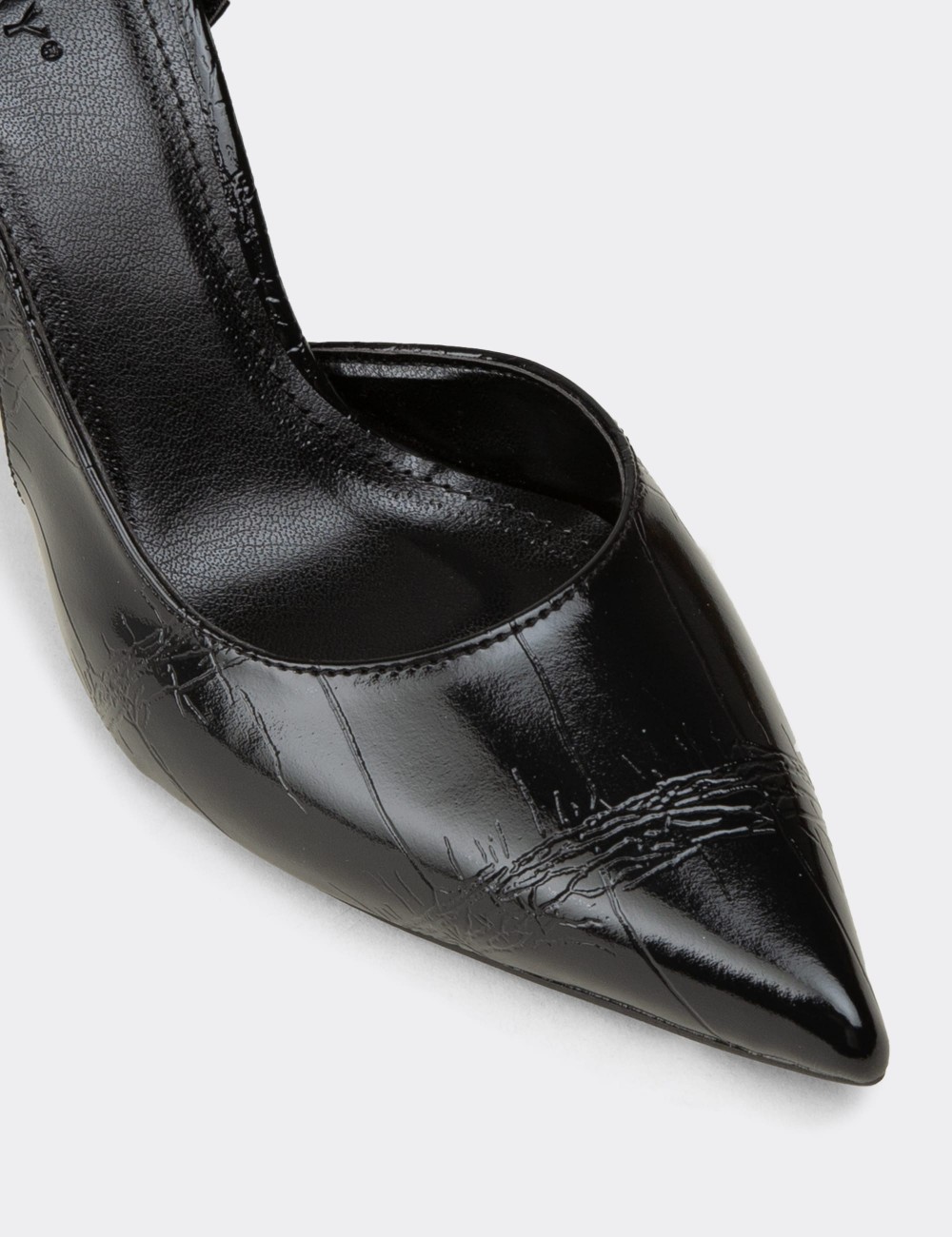 Women's Black Slingback Stiletto Heel - K1025ZSYHM01