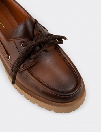 Women's Marine Tan Leather Loafers