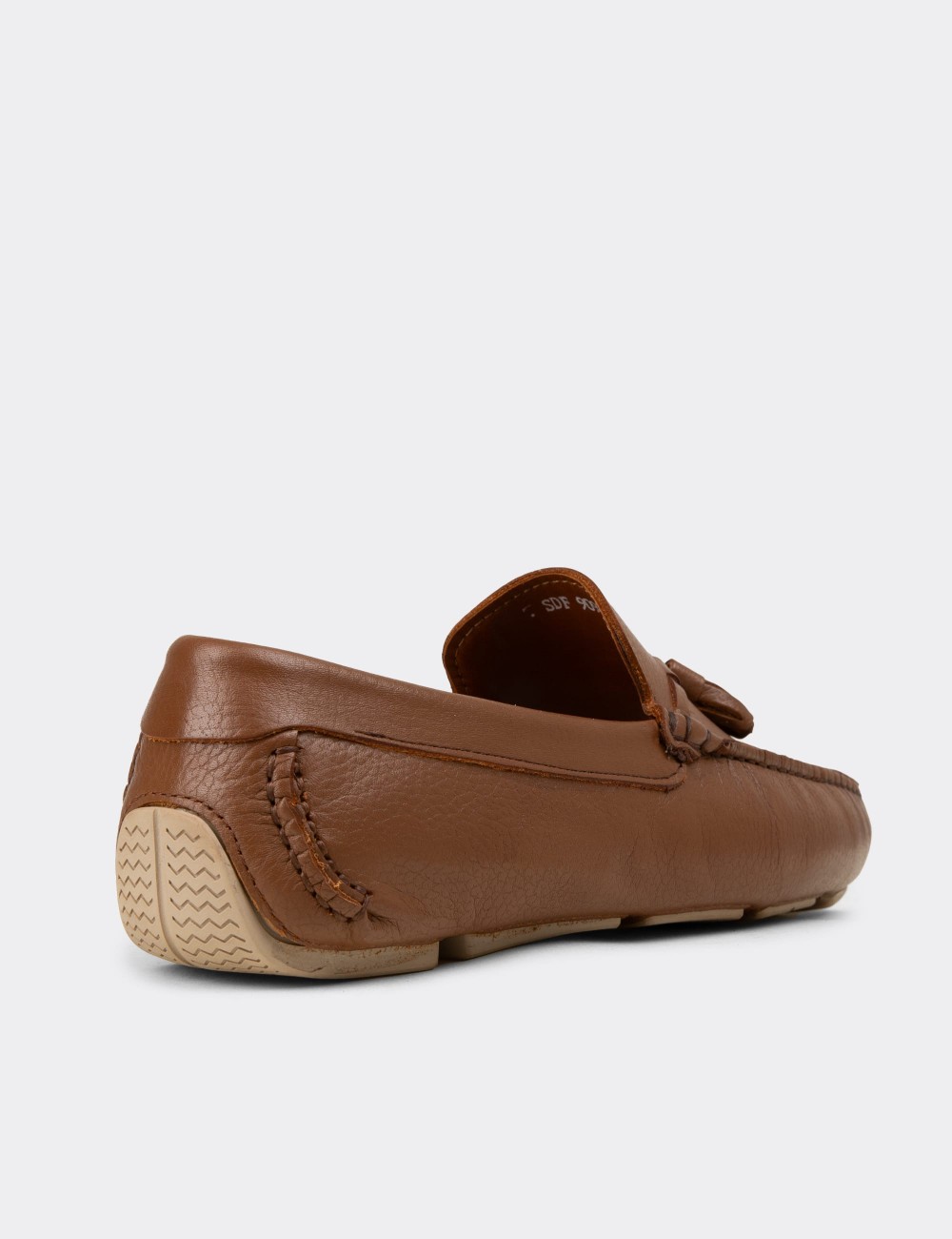 Men's Tan Leather Tassel Moccasins - E0950MTBAC02