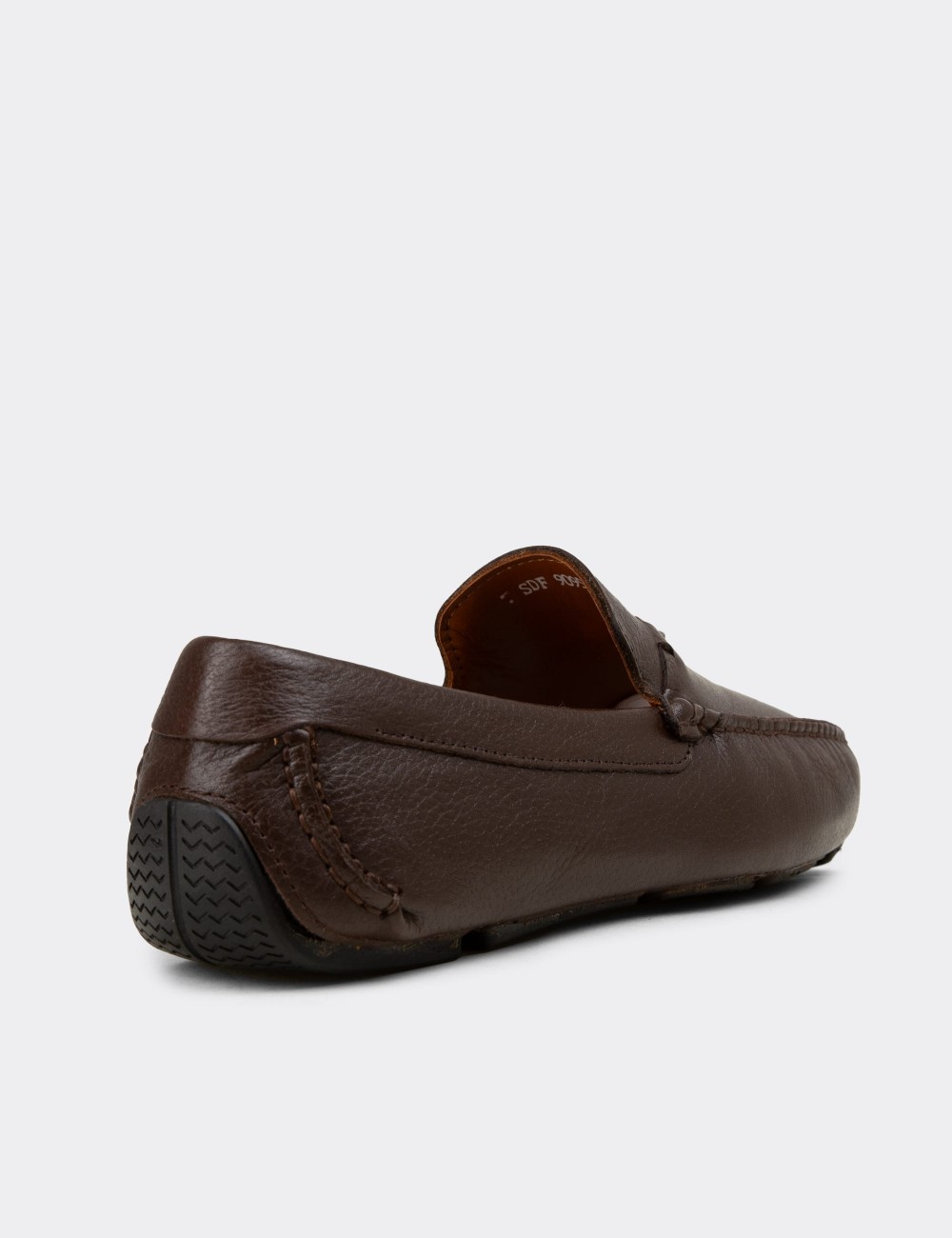 Men's Brown Leather Tassel Moccasins - E0950MKHVC02