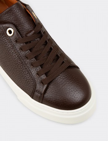 Women's Brown Leather Sneakers