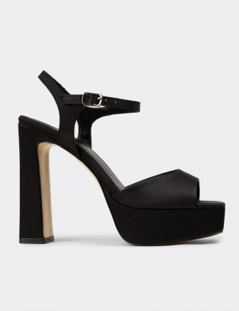 Women's Black Evening Platform Heel - SM203ZSYHM03