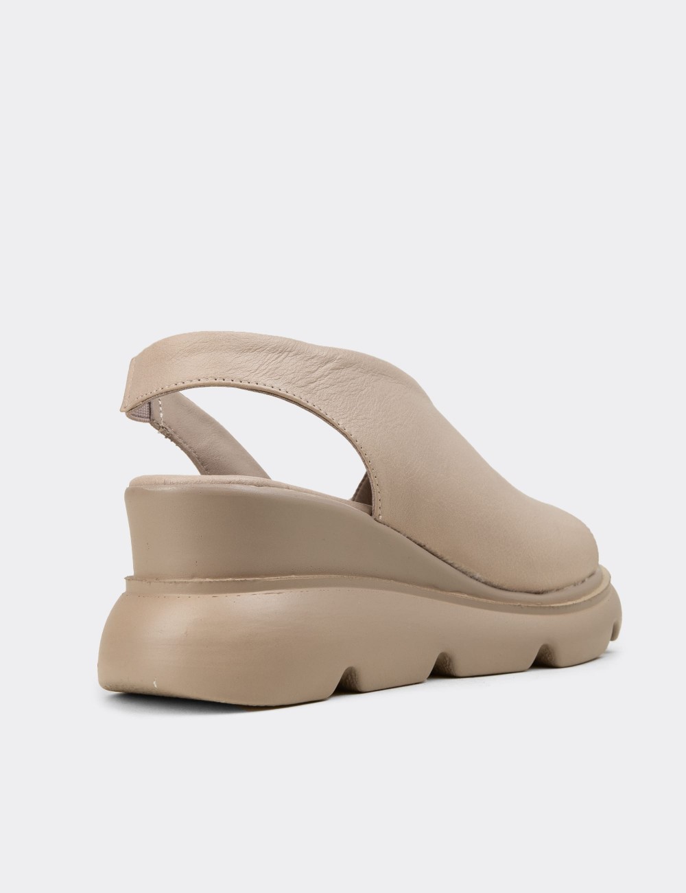 Women's Gray Leather Sandals - Z7712ZGRIP01