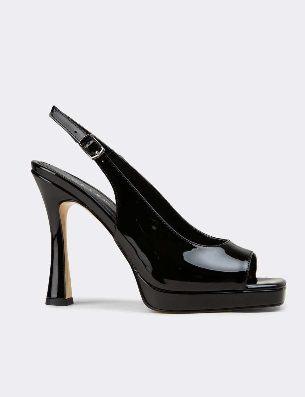 Women's Black Patent Evening Platform Heels - SM135ZSYHM01
