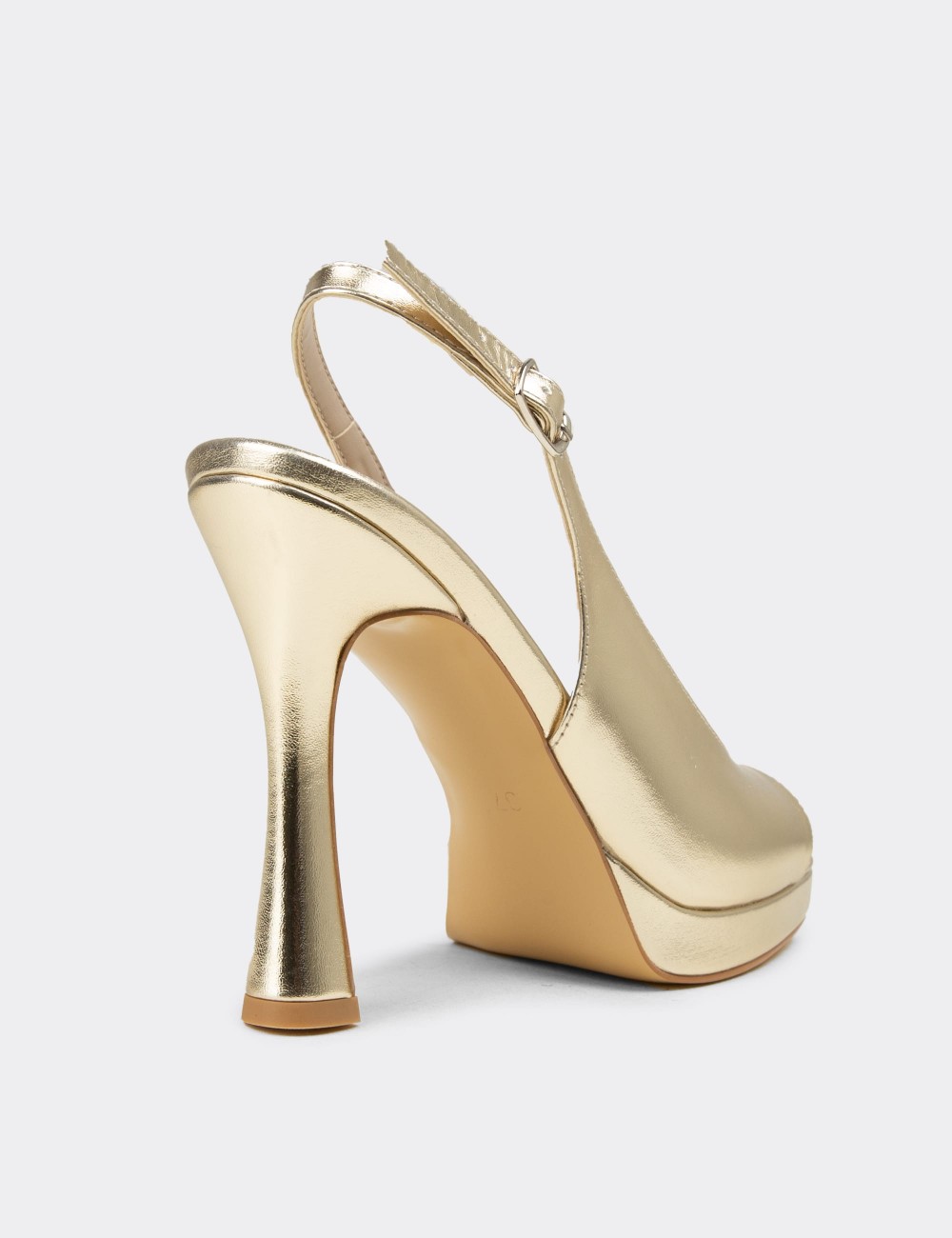 Women's Gold Platform Evening Heels - SM135ZALTM01