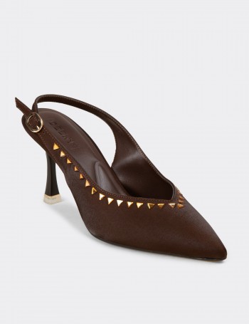 Women's Brown Stiletto Heels - K3117ZKHVC01