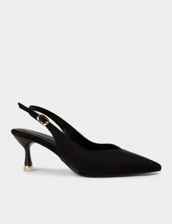 Women's Black Slingback Pumps