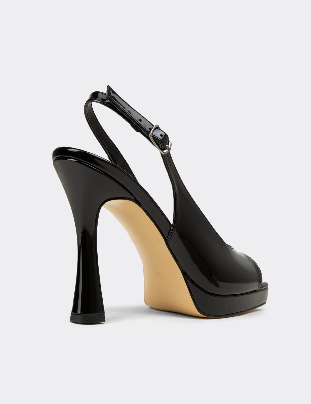 Women's Black Patent Evening Platform Heels - SM135ZSYHM01