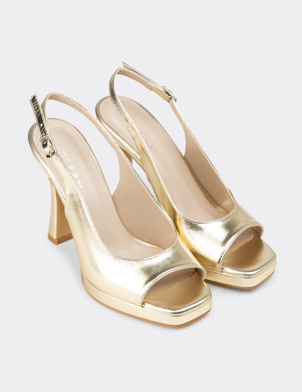 Women's Gold Platform Evening Heels - SM135ZALTM01