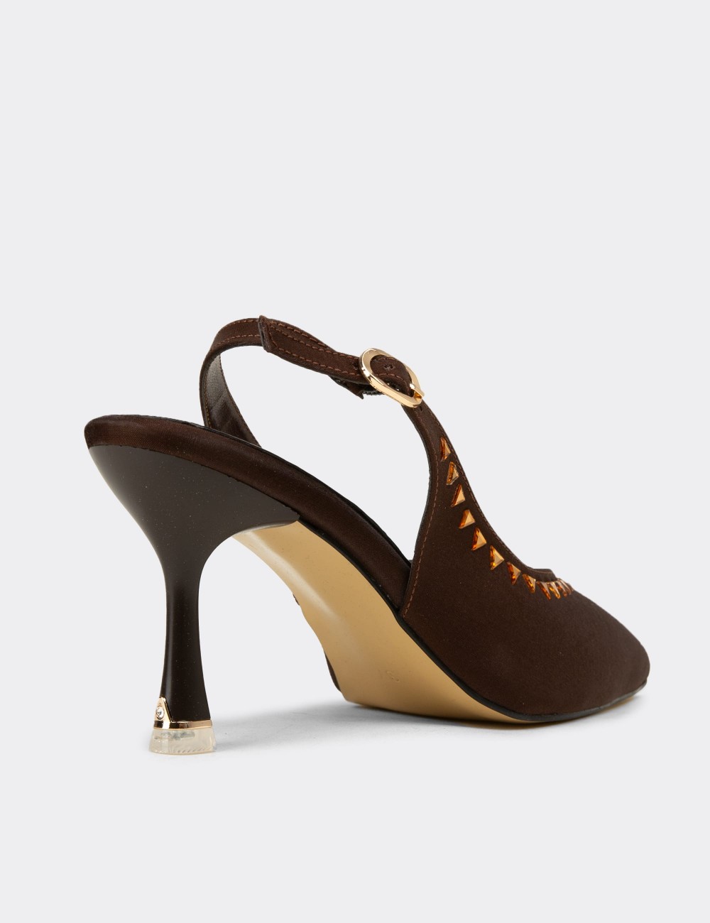 Women's Brown Stiletto Heels - K3117ZKHVC01