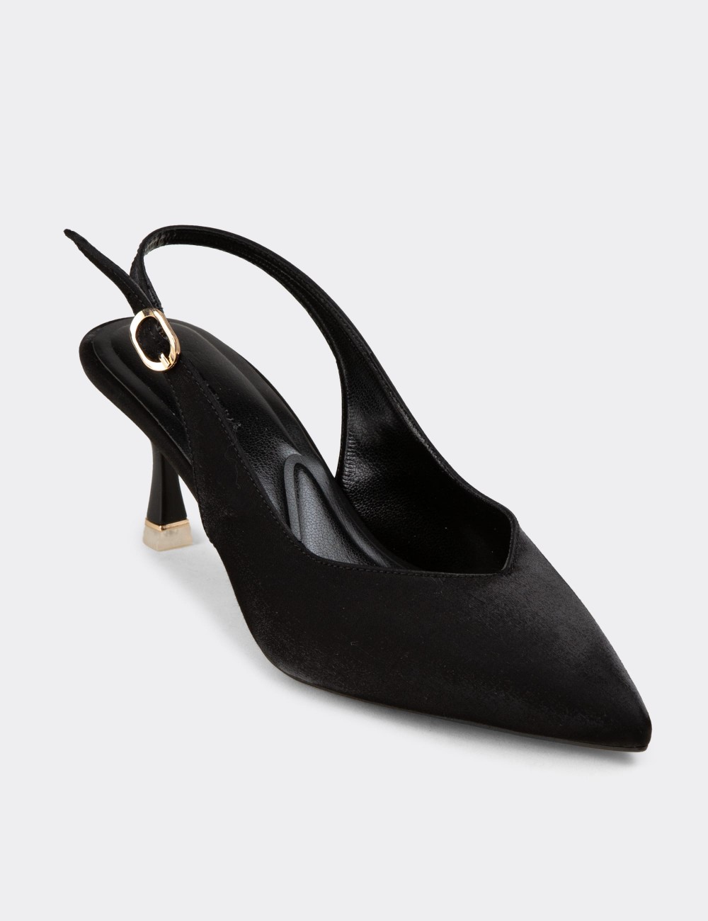 Women's Black Slingback Pumps - K3022ZSYHM01