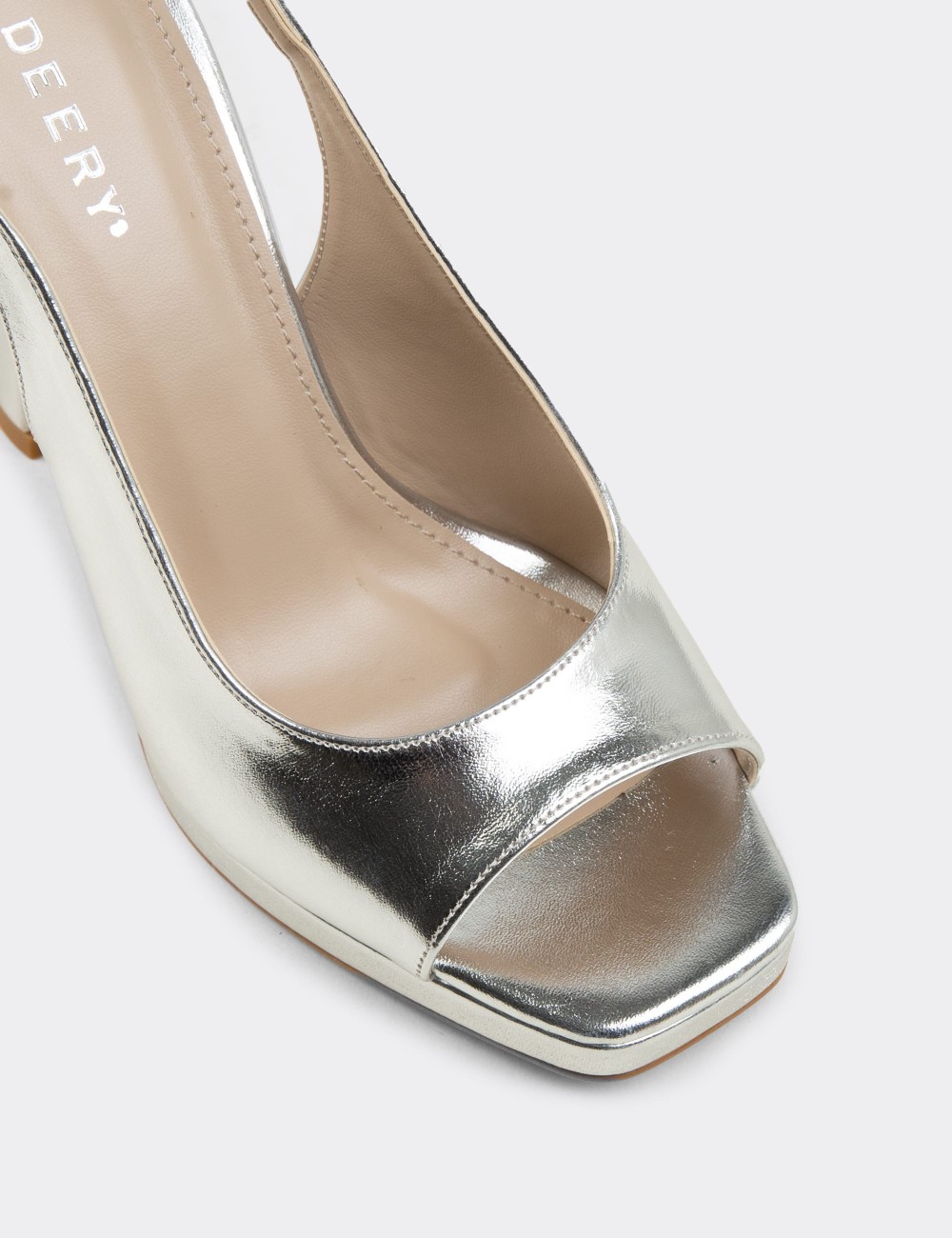Women's Silver High Heel Evening Platform - SM135ZGMSM01