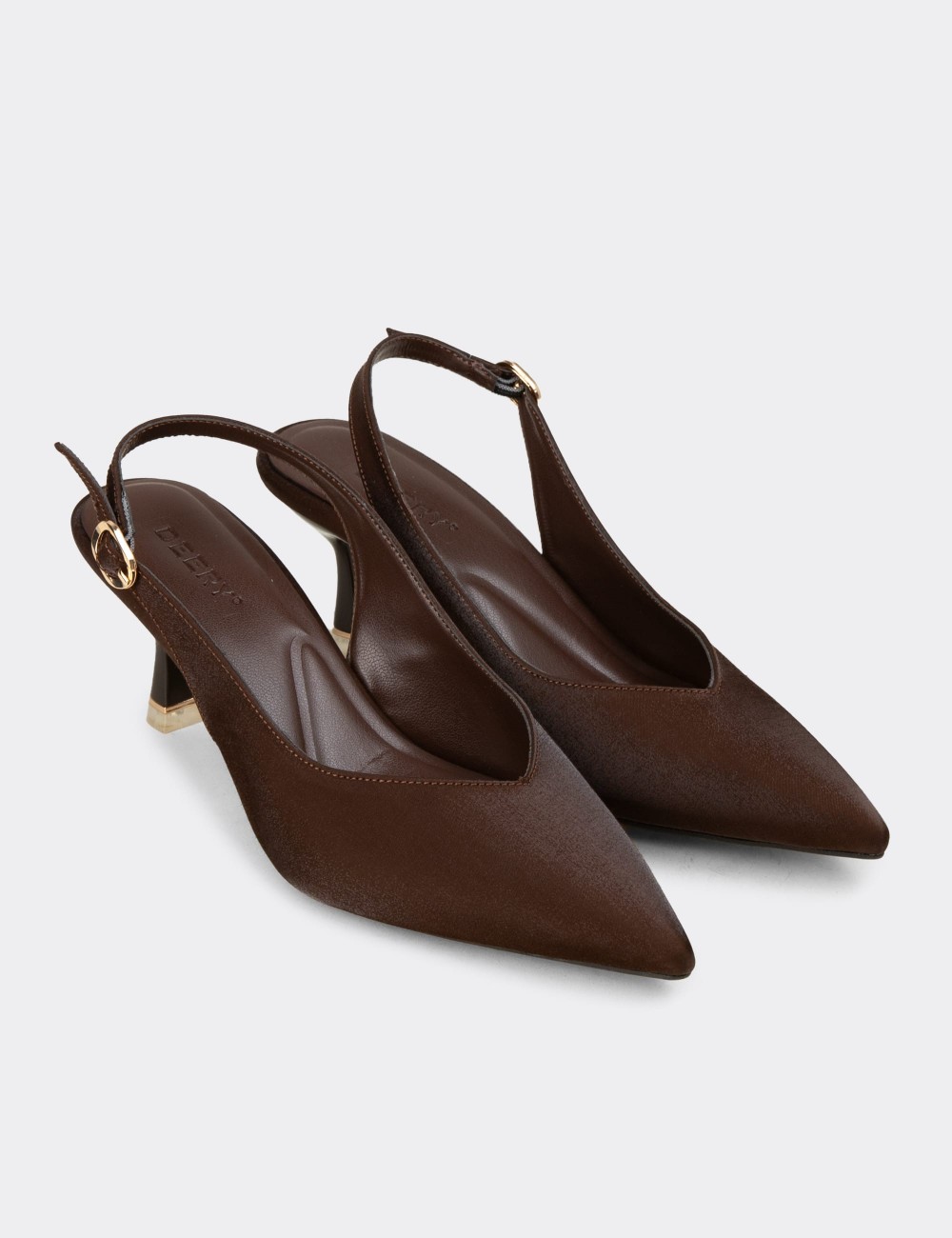Women's Brown Slingback Pumps - K3022ZKHVM01