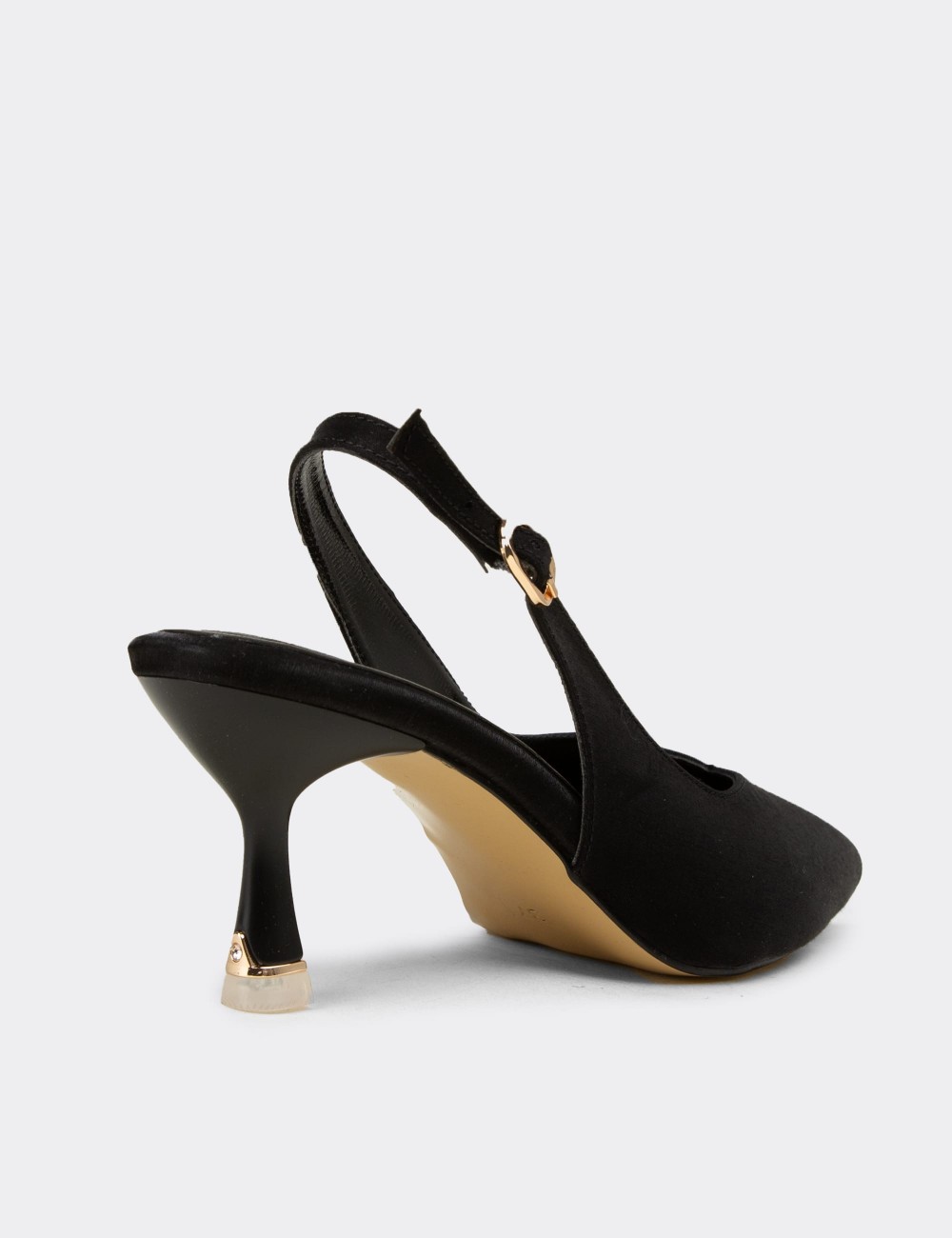 Women's Black Slingback Pumps - K3022ZSYHM01