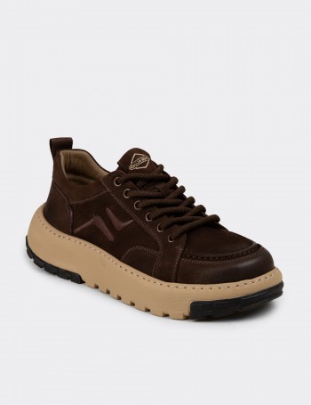 Men's Brown Suede Sneakers