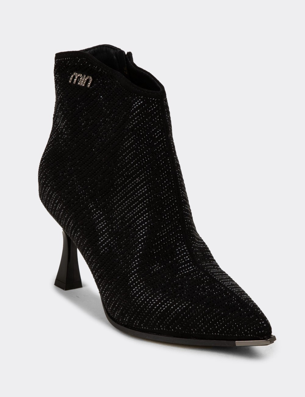 Women's Black Ankle Boots - 26416ZSYHC01