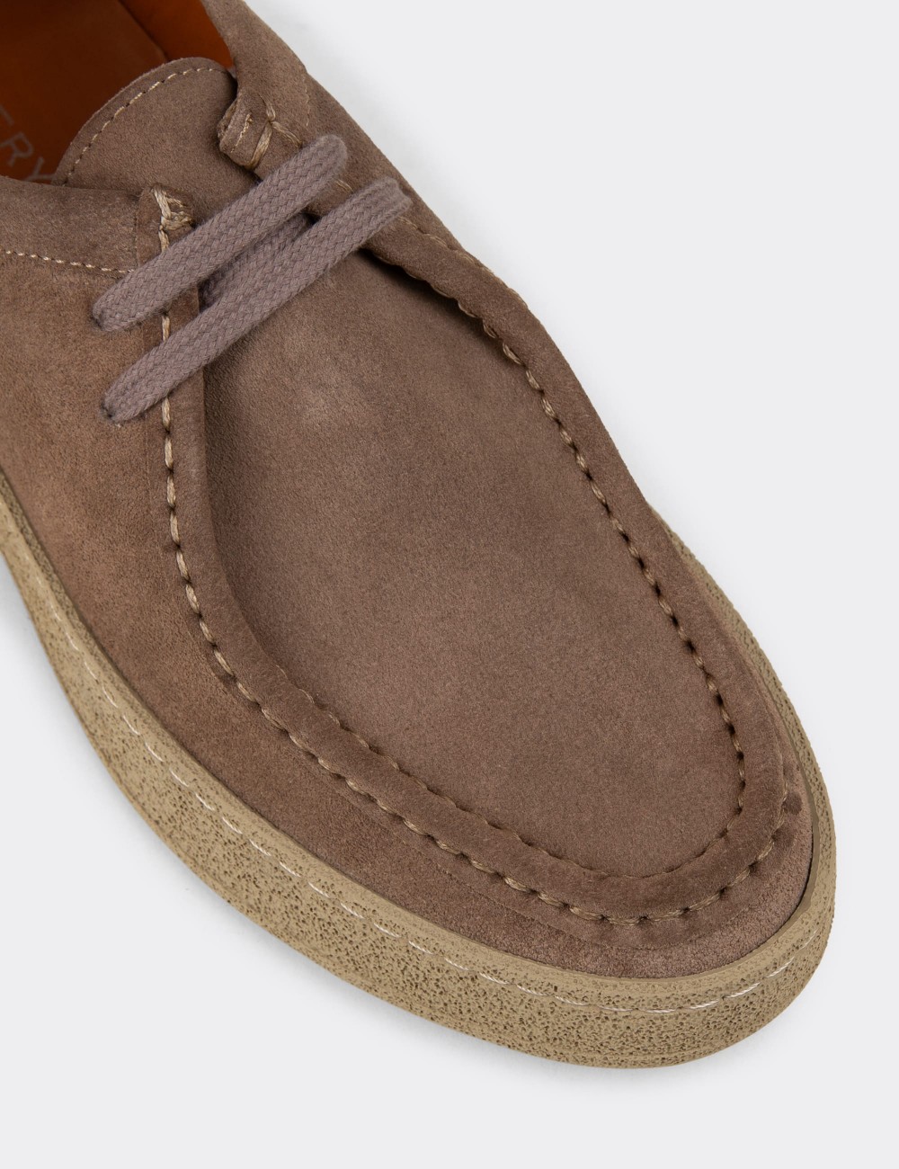 Men's Sandstone Suede Leather Lace-up Shoes - E4392MVZNE01