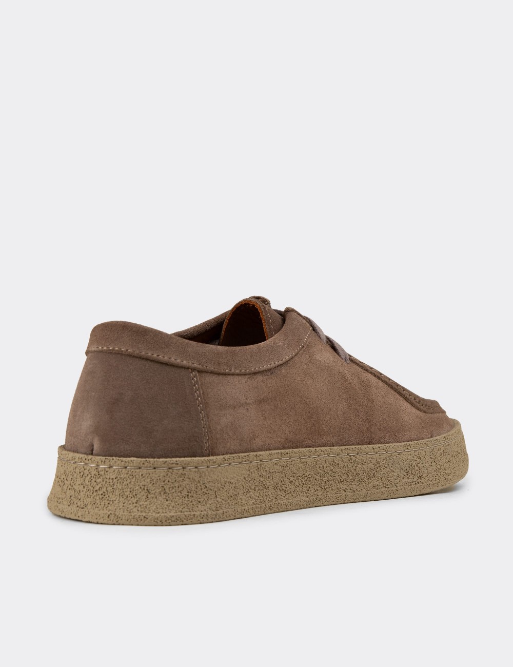 Men's Sandstone Suede Leather Lace-up Shoes - E4392MVZNE01