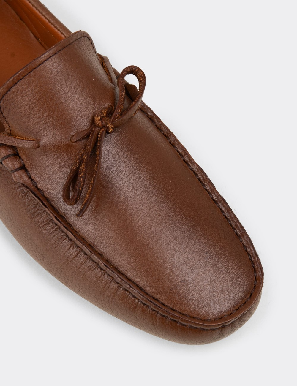 Men's Tan Leather Moccasins - E0919MTBAC02