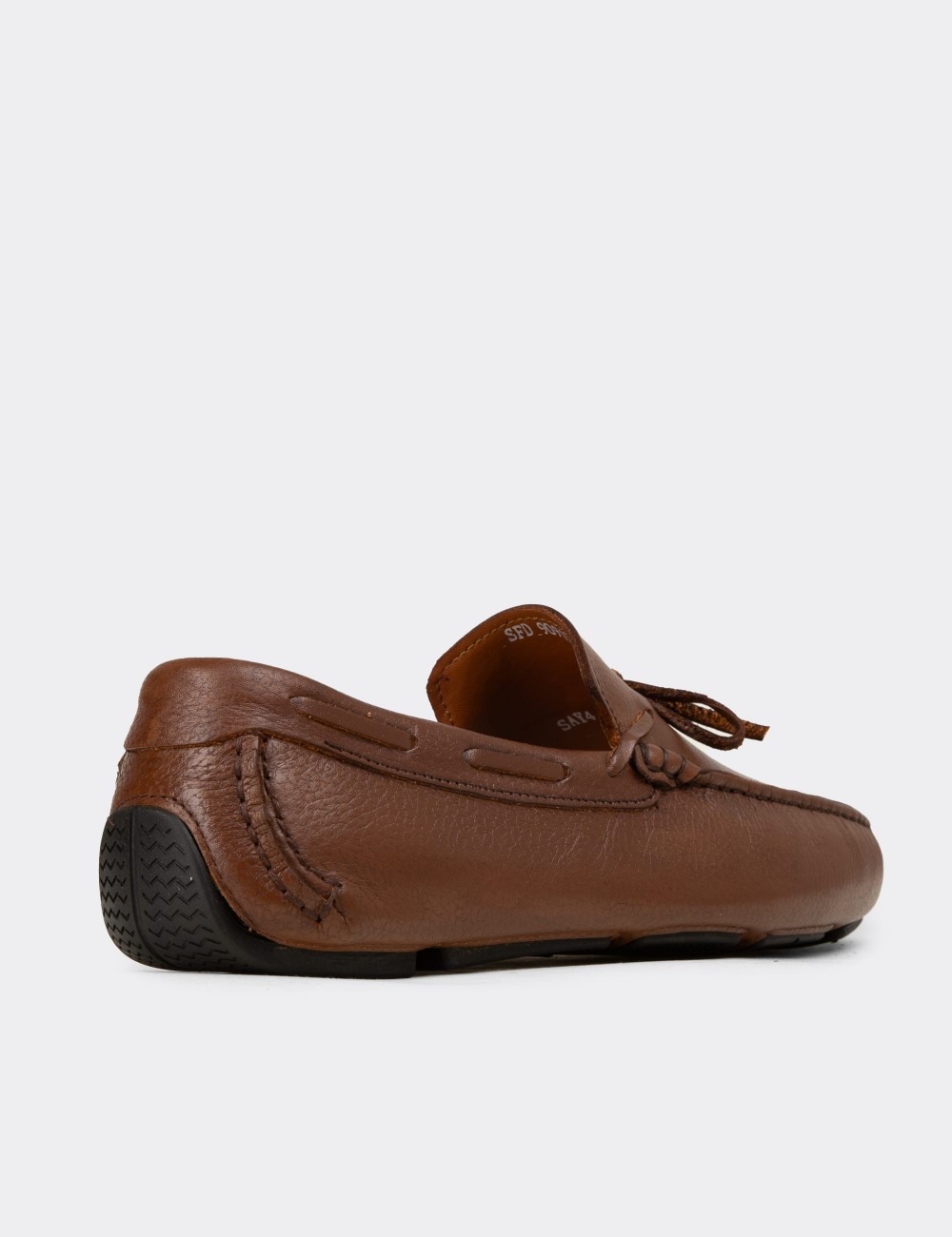 Men's Tan Leather Moccasins - E0919MTBAC02