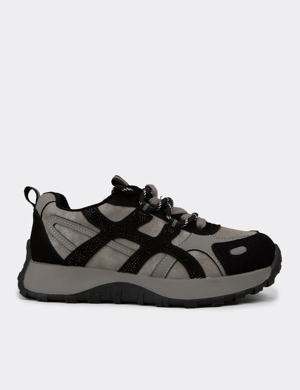 Women's Gray Sneakers - 26K31ZGRIC01