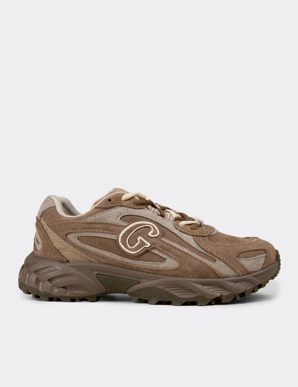 Women’s Beige Suede Leather Sneakers - 26368ZBEJZ01