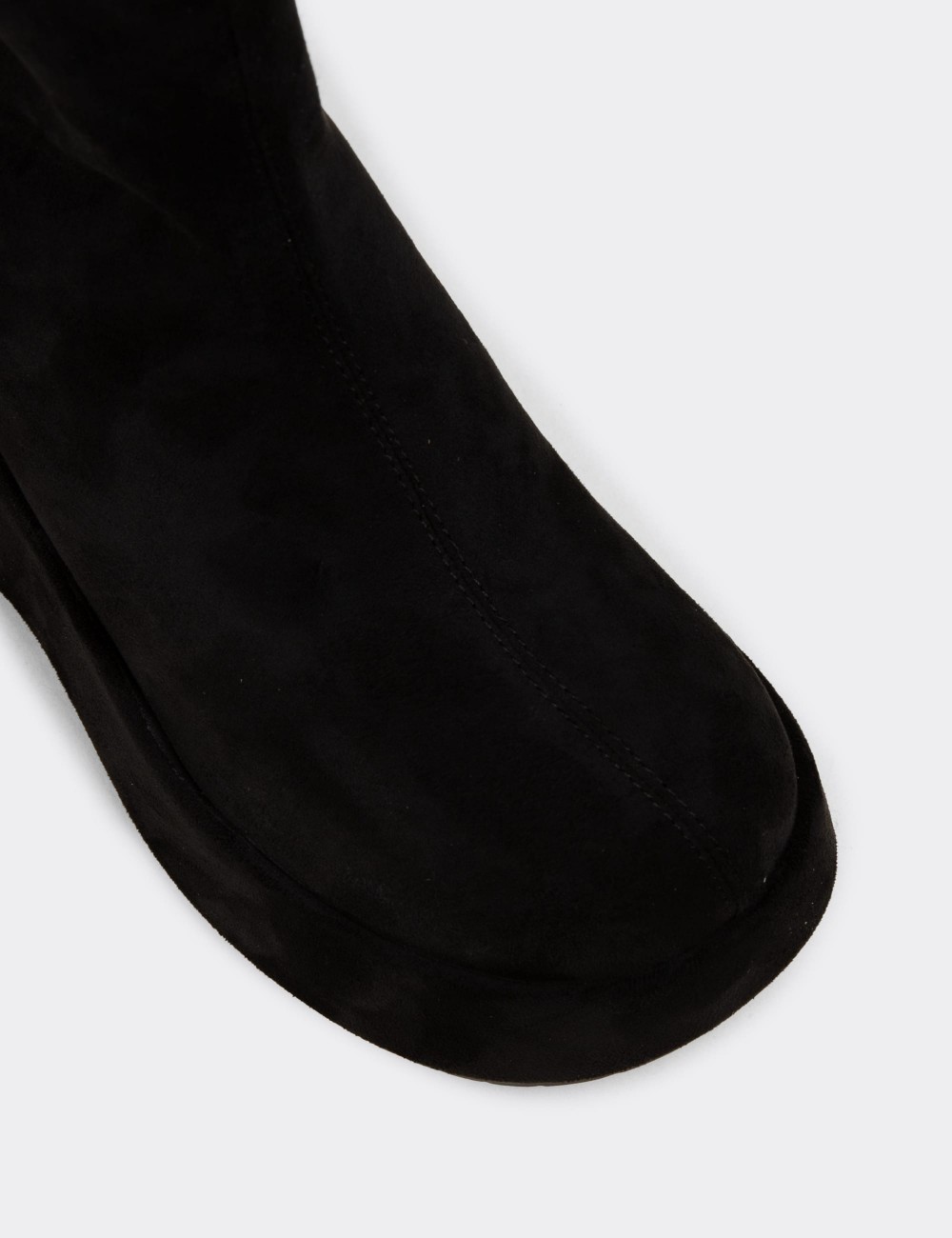 Women's Black Platform Ankle Boots - 26434ZSYHC01