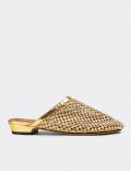 Women's Gold Mules