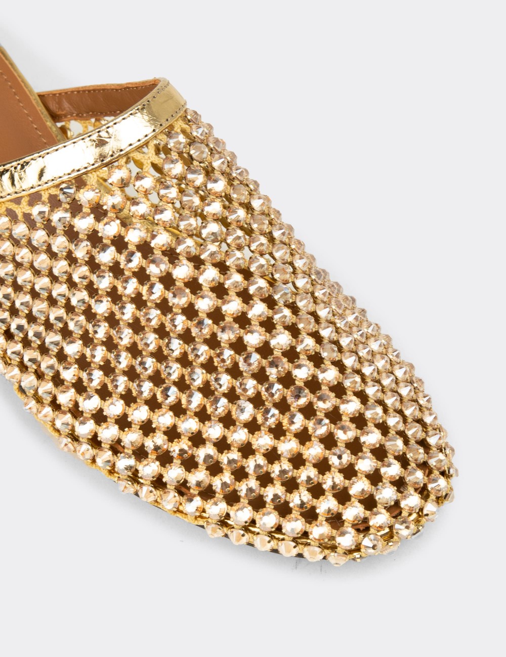 Women's Gold Mules - 26467ZALTC01
