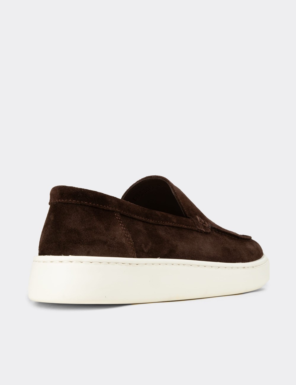 Men's Brown Suede Leather Loafers - 04405MKHVE01