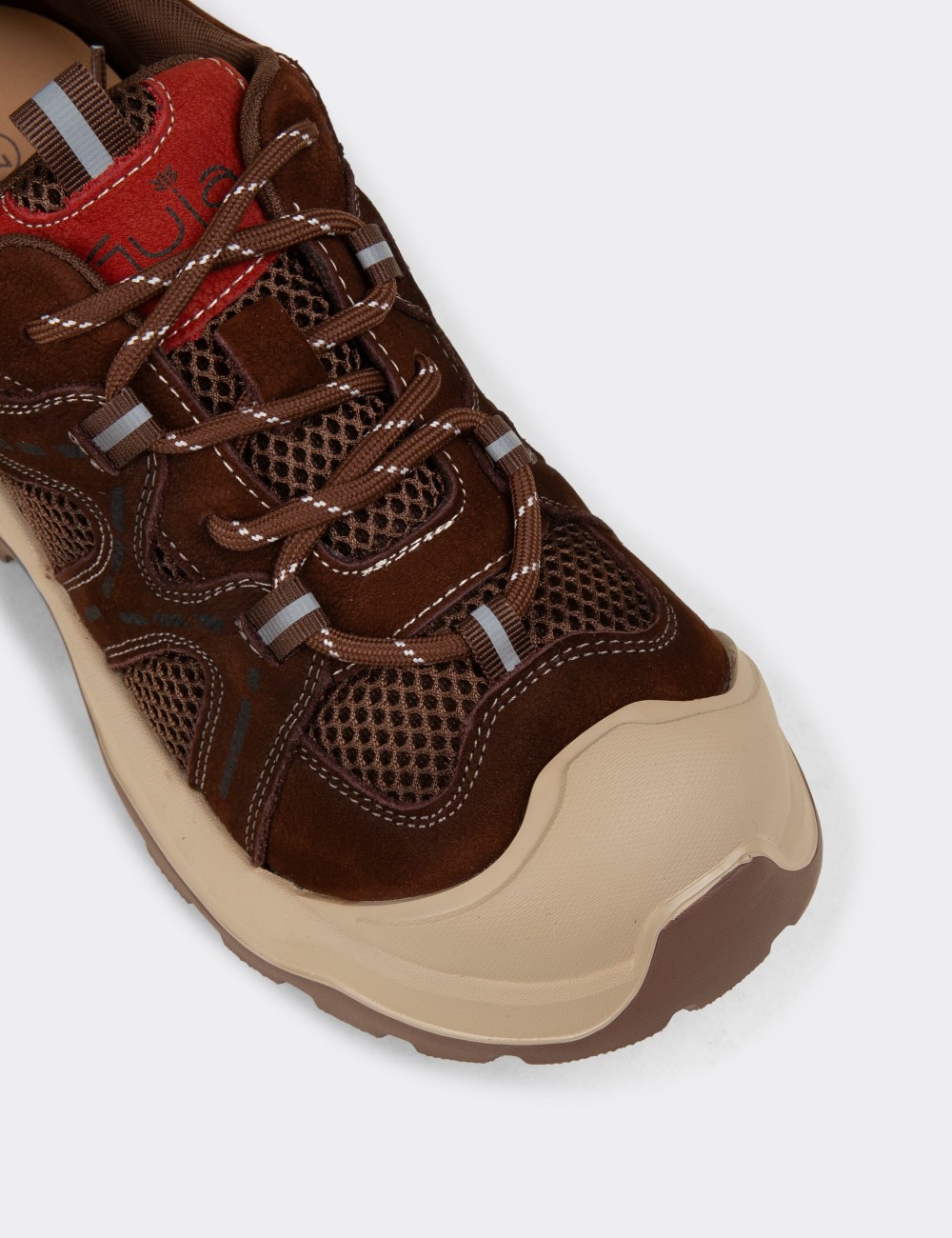 Women's Brown Suede Trainers - 26389ZKHVE01