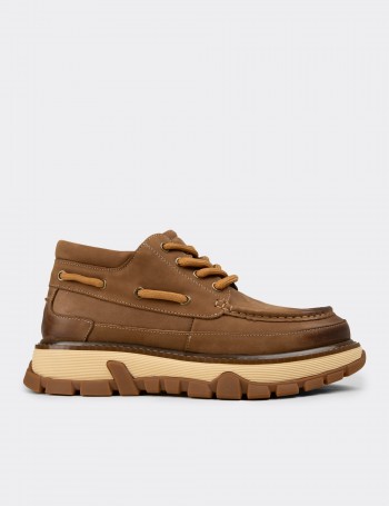 Man Tan Nubuck Calfskin Boots