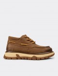 Man Tan Nubuck Calfskin Boots
