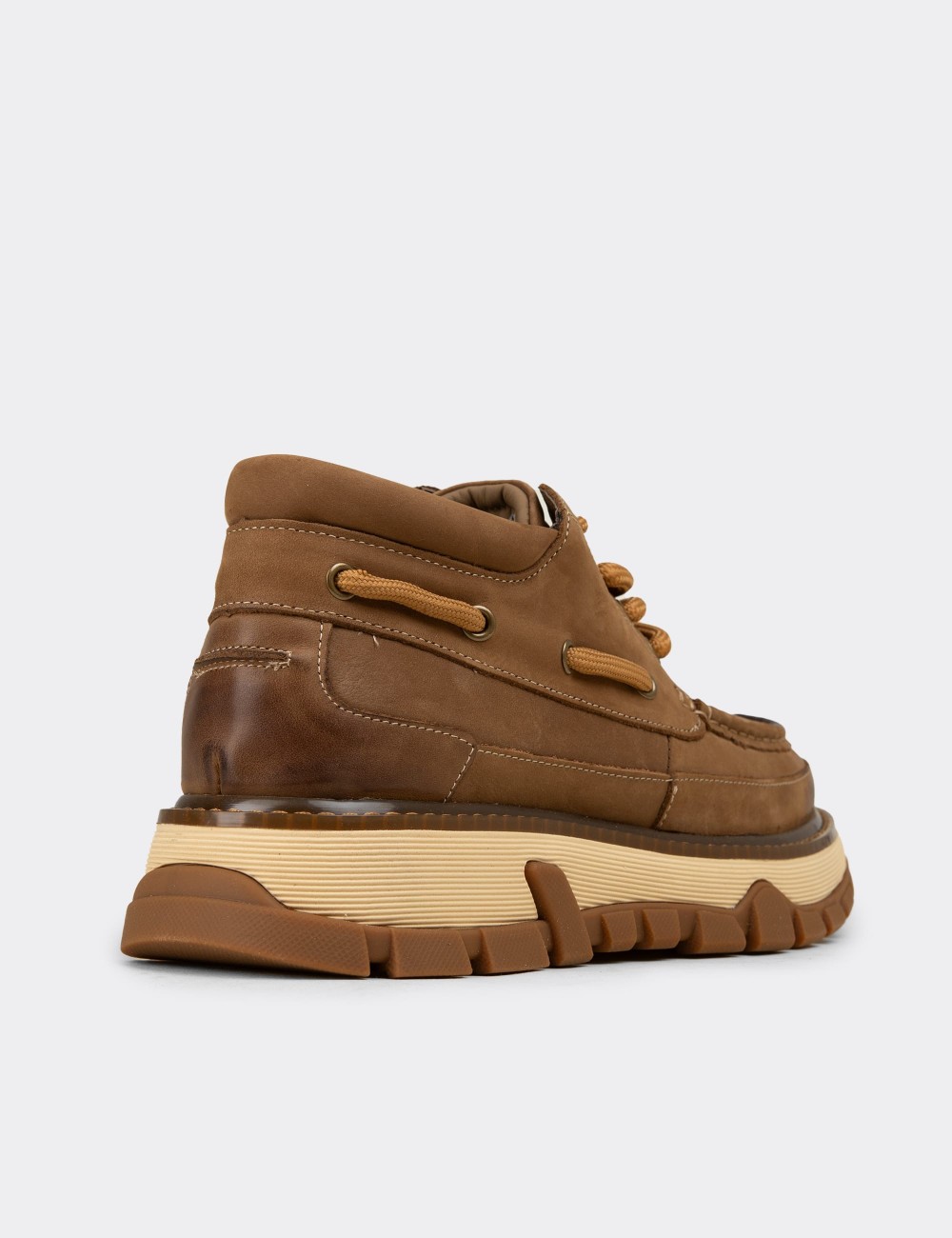 Man Tan Nubuck Calfskin Boots - 25550MTBAC01